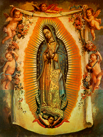 Imagen de Nuestra Señora de Guadalupe, patrona de las Américas.