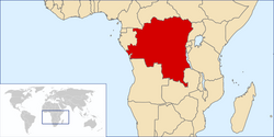 Location of the Democratic People's Republic of the Congo