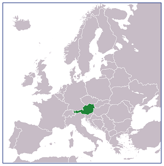 Location of Austria