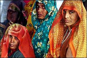 Hindu women in purdah