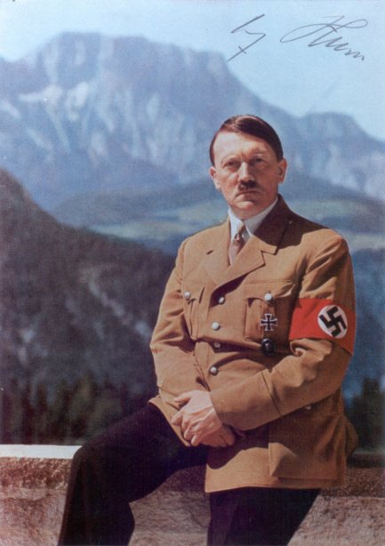 Adolf Hitler chillin' like a villain