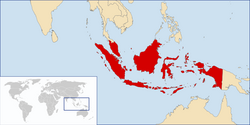 Location of Indonesia